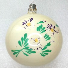 Ancienne grosse boule vintage ancienne en verre URSS décorations de Noël déco...