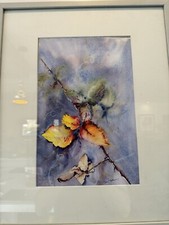 Aquarelle encadré, Signée de Monique Pujo-Monfran (experte certif. Blanche Odin)