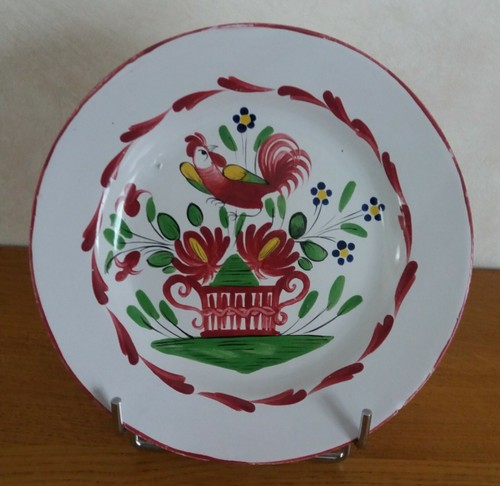 Assiette ancienne coq - assiette,
