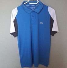 Polo Lacoste Sport Bleu Et Blanc S