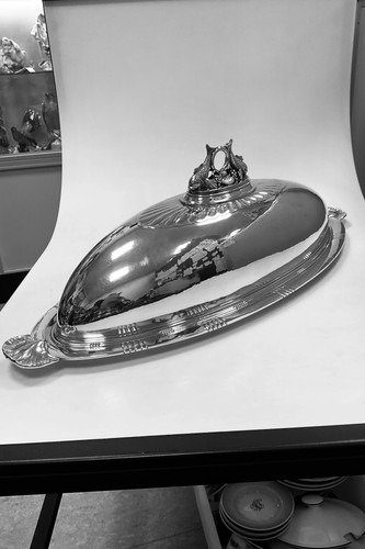 Plat poisson argent - à, en