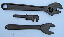 ART POPULAIRE déco vintage 3 ancienne clés a molette dont une 12" PREXEMS