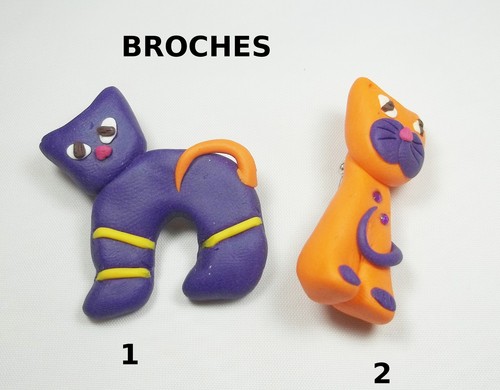 Broche chouette chat fait - chouette,, chat,