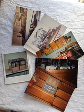 Lot de 6 Photos Jouets Anciens /locomotive,avion,chevaux,pompiers