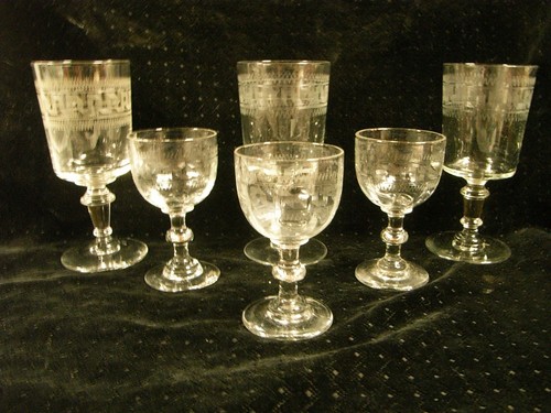 Lot verres a pied - a,
