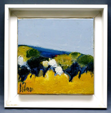 Tableau Bernard Folinais Provence Oliviers école Franc-Comtoise