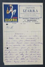Facture LIQUEUR IZARRA BERNARD NANCY    illustrée 72