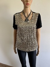 Haut noir et doré à manches