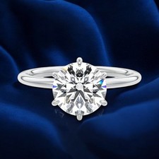 Bague de fiançailles diamant taille ronde 2 carats certifiée IGI Lab Grown 95...