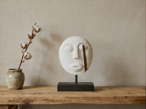 Masque décoratif tribal - , blanc