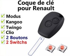 Coque de clé 2 boutons pour