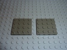 2 x Plaque plate OldDkgray 4x4