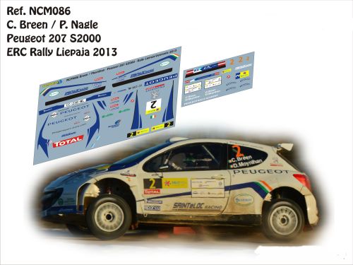 Decals peugeot 207 - 1/43, s2000