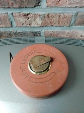 Ancien decamètre a ruban en cuir