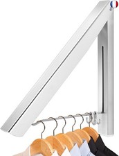 LIVEHITOP Étendoir Mural Pliable, Aluminium Cintre Mur Rétractable Organisateur 
