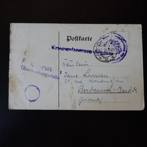 Ww1 camp berlin lettre - -,
