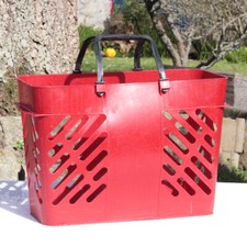 Panier courses en plastique rouge ALLIBERT vintage