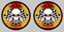 2 STICKERS HOT ROD BASTARDS