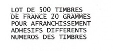 LOT 500 TIMBRES ADHESIFS
