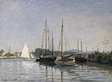 Bateaux de plaisance, Argenteuil, vers 1872-3 (huile sur toile) (110 x 80 cm)