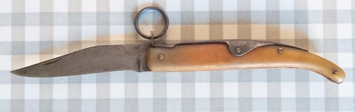 Ancien beau couteau pliant - , à