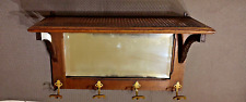 Rare et ancien miroir mercure superbe porte manteau avec son jolie porte chapeau
