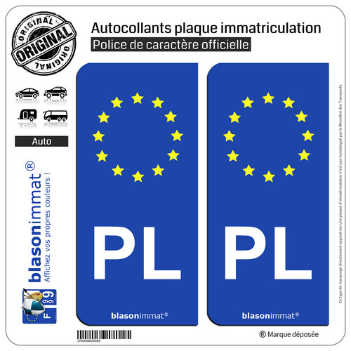 Stickers autocollant plaque - 2,