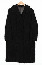 Manteau noir en fourrure d'agneau véritable MEISTER CLASS pour femme taille...