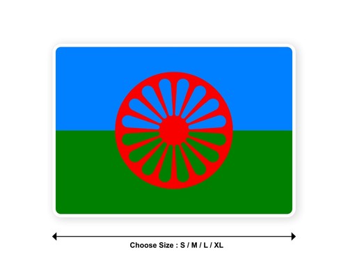 Sticker drapeau rom tsiqane - drapeau,