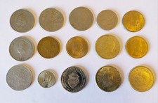 lot de quinze pièces de monnaie turque lira turquie circa 2000