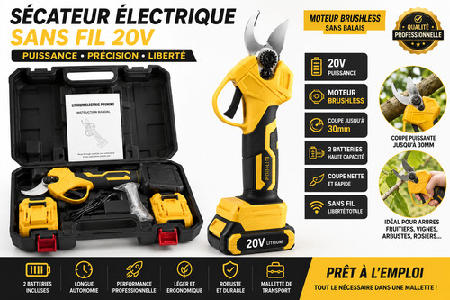 Sécateur électrique sans - sécateur, fil