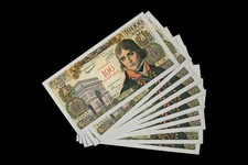 Liasse de 10 billets de 100 NFrancs surcharge 1958 Bonaparte (REPRODUCTION)