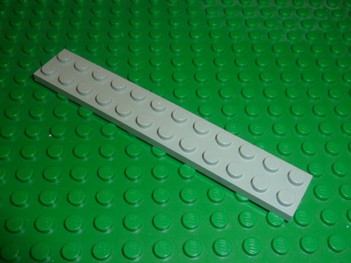 Lego oldgray plate 2x12 - oldgray, ref