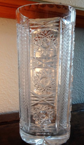 Vase cristal soufflé - , taillé