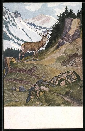 Carte postale artiste g - d'artiste,
