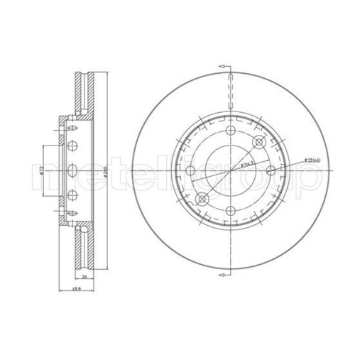 Metelli disque frein - metelli,