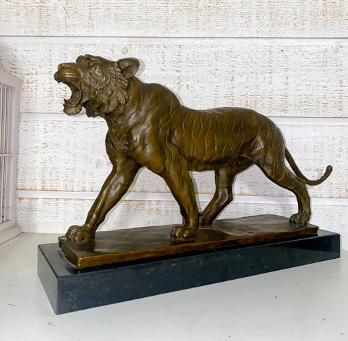 Sculpture bronze tigre - sculpture,