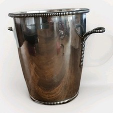 bossi de Uberti Italie Ibis  seau à champagne Métal Argenté XX ème Design.