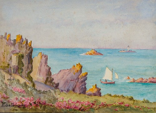 Aquarelle école française - aquarelle,