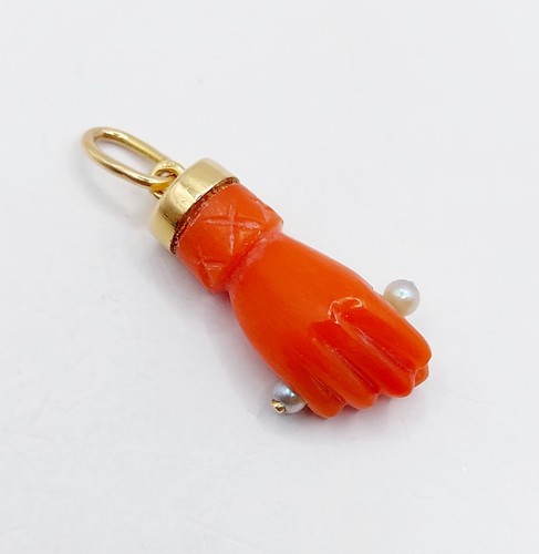 Pendentif main antique 18k - main, or