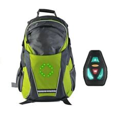 Sac a dos Deluxe avec Leds direction, 18L vert, vélo, trottinette, jogging, USB