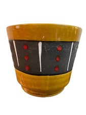 ANCIEN CACHE POT DE FLEUR JARDINIÈRE BARBOTINE CERAMIQUE FAÏENCE STYLE GERMANY