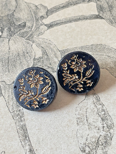 Boutons anciens verre - 2,