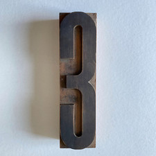 Ancien Caractère Imprimerie en Bois Typographie Chiffre N°3 - 13,5 x 3,7 cm