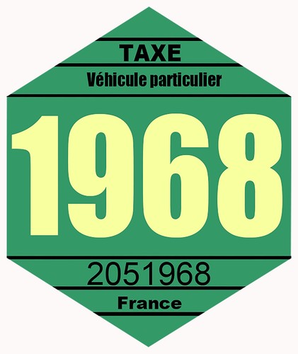 Sticker vignette auto - 1968, –