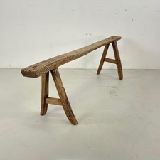 Ancien Banc En Bois Long Et