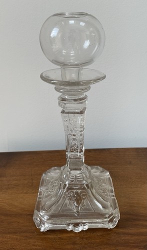 Ancien bougeoir verre - ancien, moulé