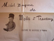 Patron ancien costume normand