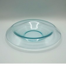 Plateau Rond En Verre Fostoria Seascape Caribee Bleu Opalescent