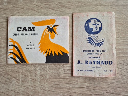 Calendriers 1961 pharmacie - calendriers, (pharmacie